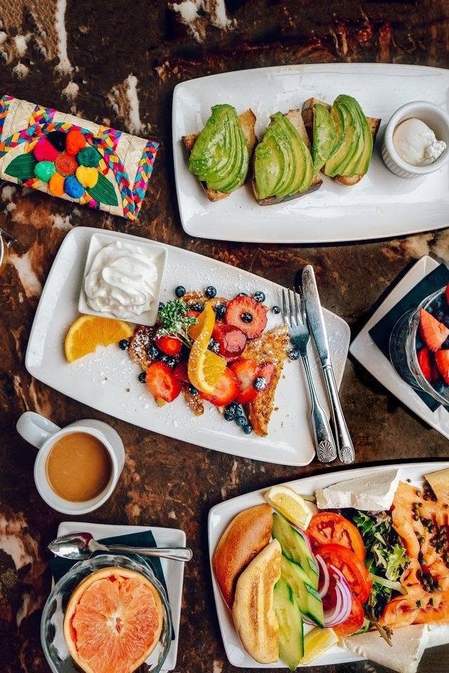 A sunlit brunch spread